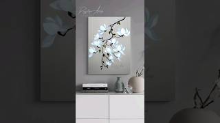 AMAZING ⚪️ White Magnolias Acrylic Painting Flowers #shorts #art