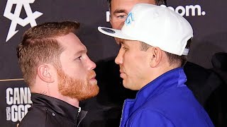 HEATED CANELO ALVAREZ HATEFUL FACE OFF WITH GENNADY GOLOVKIN AT GRAND ARRIVALS IN LAS VEGAS