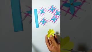 Ear West Cotton bad With Paper Flower Wall Hanging Craft Idea Viral video /#viral #wallhanging