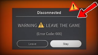 QUICKLY LEAVE IF YOU GET THIS ROBLOX WARNING... ⚠️😱