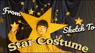 DIY Star Costume for Halloween(From sketch to costume)_Nori