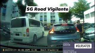 22jan2022 Tampines round market carpark #SLR5472B Volvo V40 insisted to have the parking lot