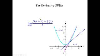 國立臺南大學 核心概念影片【微分的定義】