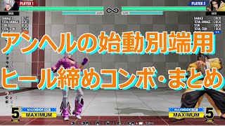 KOF15　アンヘル　画面端用ヒール締めコンボ・まとめ