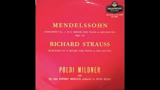 Poldi Mildner Plays: Richard Strauss's Burleske.  Telefunkun 1960.