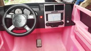 Pink kid trax 12v dodge charger look thru