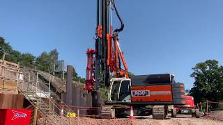 Fambo HR5000 5 tons impact piling hammer on RTG RG19T in Hook