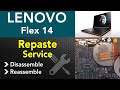 Lenovo Ideapad Flex 14 Repaste Cleaning, Step By Step.