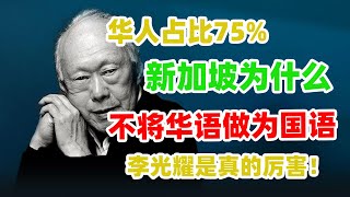 华人占比75%，新加坡为什么不将华语（汉语）做为国语？这几个关键因素你一定要知道丨李光耀做了个聪明的决定！