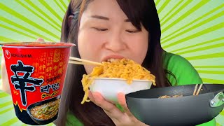 【モッパン】バースデーなのに大量の辛ラーメンを大食いしたら最高すぎた!?