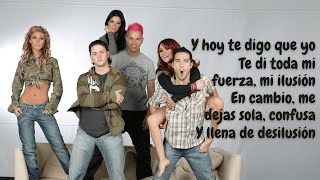 RBD - Me Voy (Letra)