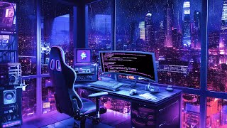 90's Lofi City 👩‍💻 404: Distraction Not Found.. Lofi, Code & Midnight Vibes ~ Lofi Rain Playlist