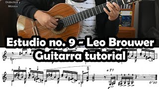 Estudio no.9 (Leo Brouwer) - Guitarra tutorial