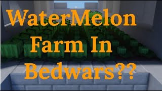 I made a massive watermelon farm (Roblox Bedwars)