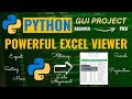 BUILD AMAZING👌 PYTHON EXCEL VIEWER APP [TKINTER, TTKBOOTSTRAP, OPENPYXL] ! 👌GUI PROJECT TUTORIAL!! 👍