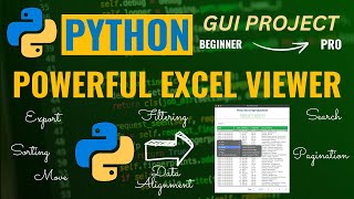 BUILD AMAZING👌 PYTHON EXCEL VIEWER APP [TKINTER, TTKBOOTSTRAP, OPENPYXL] ! 👌GUI PROJECT TUTORIAL!! 👍