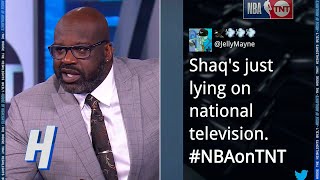 Shaq not realizing he was 8th all-time on the NBA's blocks list | Inside the NBA