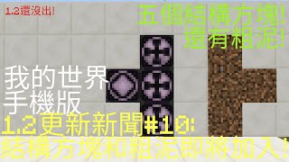 我的世界手機版1.2更新新聞#10:五個新結構方塊和粗泥即將加入!