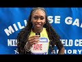 lisa raye reacts to high school 60m record at millrose games interview