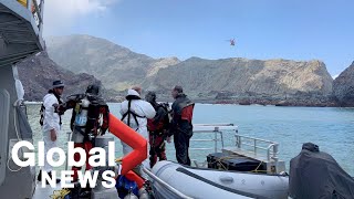 New Zealand police unable to locate bodies during Sunday search of volcanic island