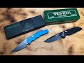 Pro-tech Knife Review- TR3-X1-M Tactical Response 3 fish scale and T501-Blue Tactical response 5