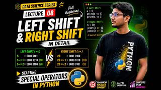 Python Bitwise Operators Explained | Left Shift & Right Shift (Lecture 8) | Data Science Series