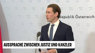 Aussprache zwischen Justiz und Kanzler ( Sebastian Kurz ) 10.02.2020