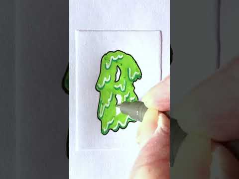 DRAWING A SLIME EFFECT LETTER B Part 5 OUTLINE DETAIL | Posca Markers ...