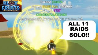 Solo Grinding ALL 11 RAIDS| BLOXFRUITS ROBLOX