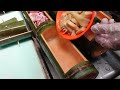 so fragrance cut bamboo to make bamboo tube rice meal 砍竹子製作竹筒飯套餐 taiwanese food