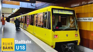 Ruhrbahn | Mitfahrt Stadtbahn U18: Mülheim Hbf - Essen Berliner Platz | LHB P86 (ex. DLR)