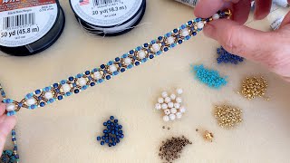 How to Bead Weave the Seville Bracelet Using Czech Glass Beads and Seed Beads