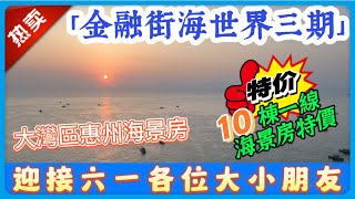 大灣區惠州海景房/金融街海世界三期/10棟一線海景房特價/現樓/迎接六一各位大小朋友