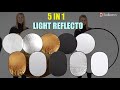 Portable 5-in-1 Collapsible Light Reflector Studio Photography Multi Round Disc Light Reflector