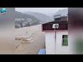 7 minutes ago in china mountains rivers u0026 dams collapsed in sichuan houses u0026 cars destroyed