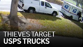 Caught on Camera: Thief Breaks Into Mail Truck