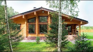 Construction of a wooden house \