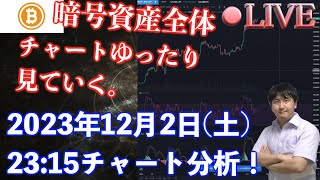 【LIVE】【社会人向け】【投資・暗号資産】2023年12月2日(土)23:15チャート分析