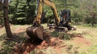 Clearing Land and Burning Huge Brush Pile in Weaverville NC