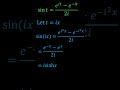 cos 𝒊 is real 🤯 shorts complex_numbers complex_number hyperbolicfunctions