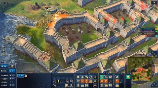 Age Of Empires 4 | Nest of Bees in Action: Wall Maze Strategy vs 3 Strong Civs