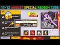 FREE FIRE REDEEM CODE TODAY 14 AUGUST REDEEM CODE FREE FIRE | FF REDEEM CODE TODAY 14 AUGUST