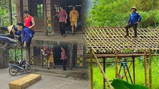 full  99 days: single father building a new house out of bamboo after his wife k