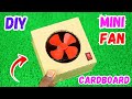 How to Make a Mini Electric Table Fan out of Cardboard at Home | DIY Science Project Working Model