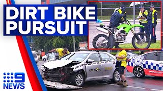 Actions of police examined following dirt bike pursuit collision | 9 News Australia