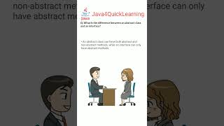 Difference between abstract class & interface #java #abstractclass #interface #java4quicklearning