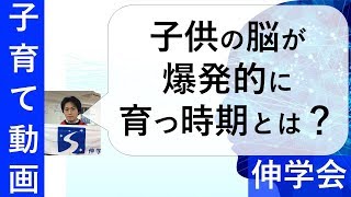 子供の脳が爆発的に育つ時期とは？｜賢く育てるコツ【子育て動画：伸学会】子育ての心理学・脳科学#6