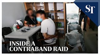 Cigarette smugglers' loot goes up in smoke | Inside a contraband raid | The Straits Times