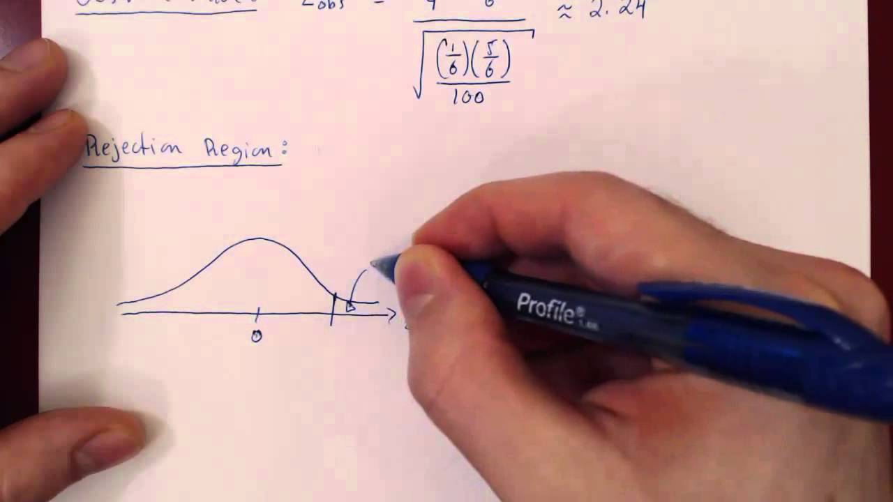 Hypothesis Testing Proportion Youtube