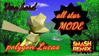 intentando completar el modo all Star con polygon lucas - Smash Remix